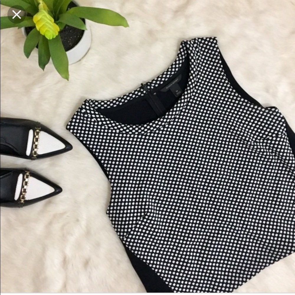 Banana Republic | Black White Polka Dot Crop Top